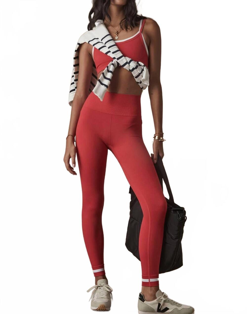 NEW THE UPSIDE women's form seamless 25in midi pant in chili